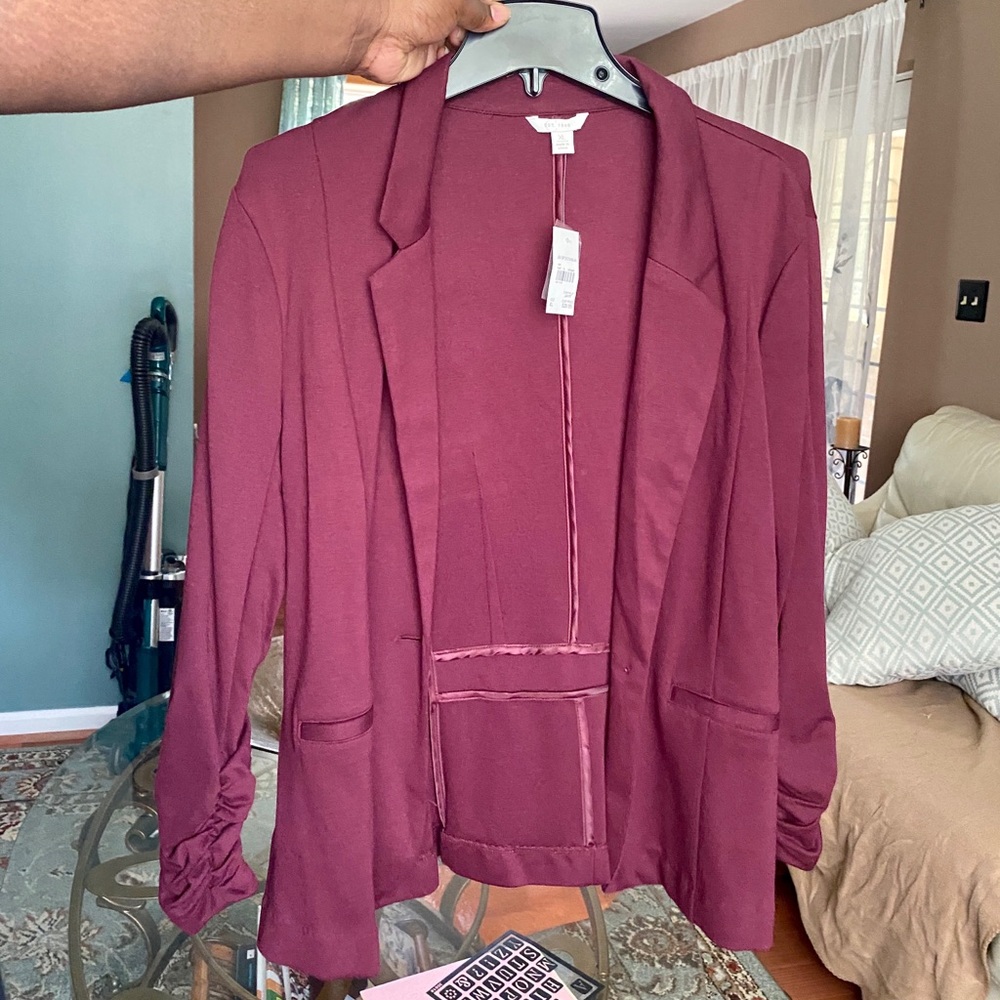 NWT Burgundy Blazer!